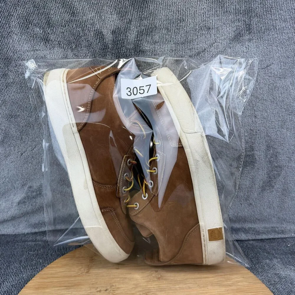 Timberland Shoes Mens Size 9 Brown Leather SensorFlex Casual Sneakers A1G9B